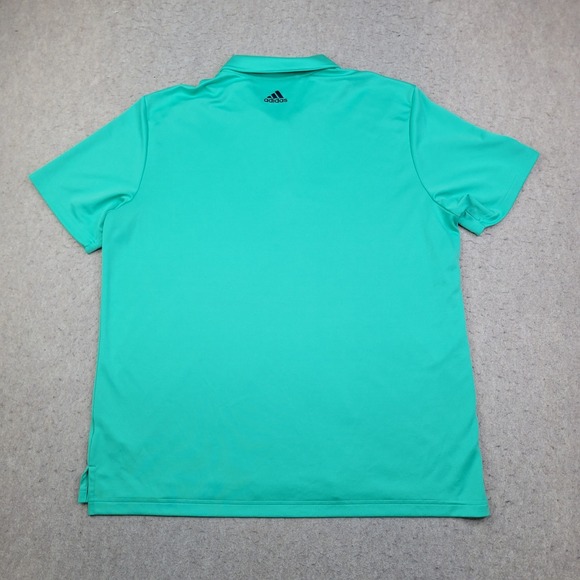Adidas Golf Polo Shirt Men XL Green Short Sleeve Performance Stretch Lightweight - Picture 4 of 9